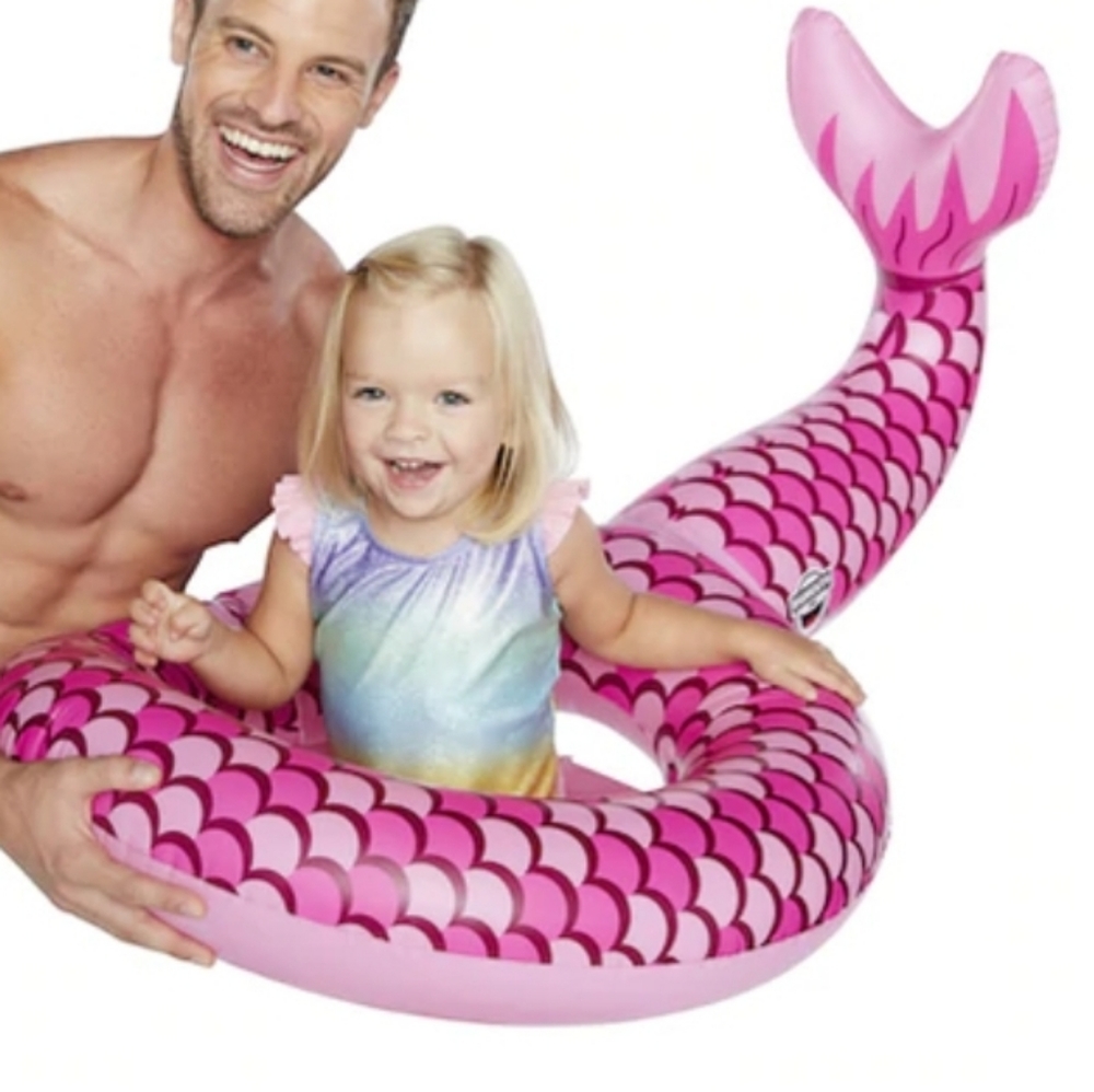NIB Big Mouth Mermaid in Training Lil' Float Pool Float Pink